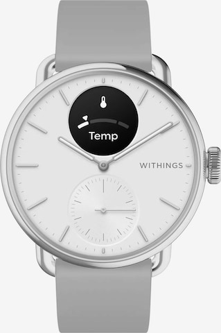 Withings Uhr 'Hybrid' in Silber: predná strana
