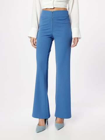 Y.A.S Flared Broek 'VICTORIA' in Blauw: voorkant