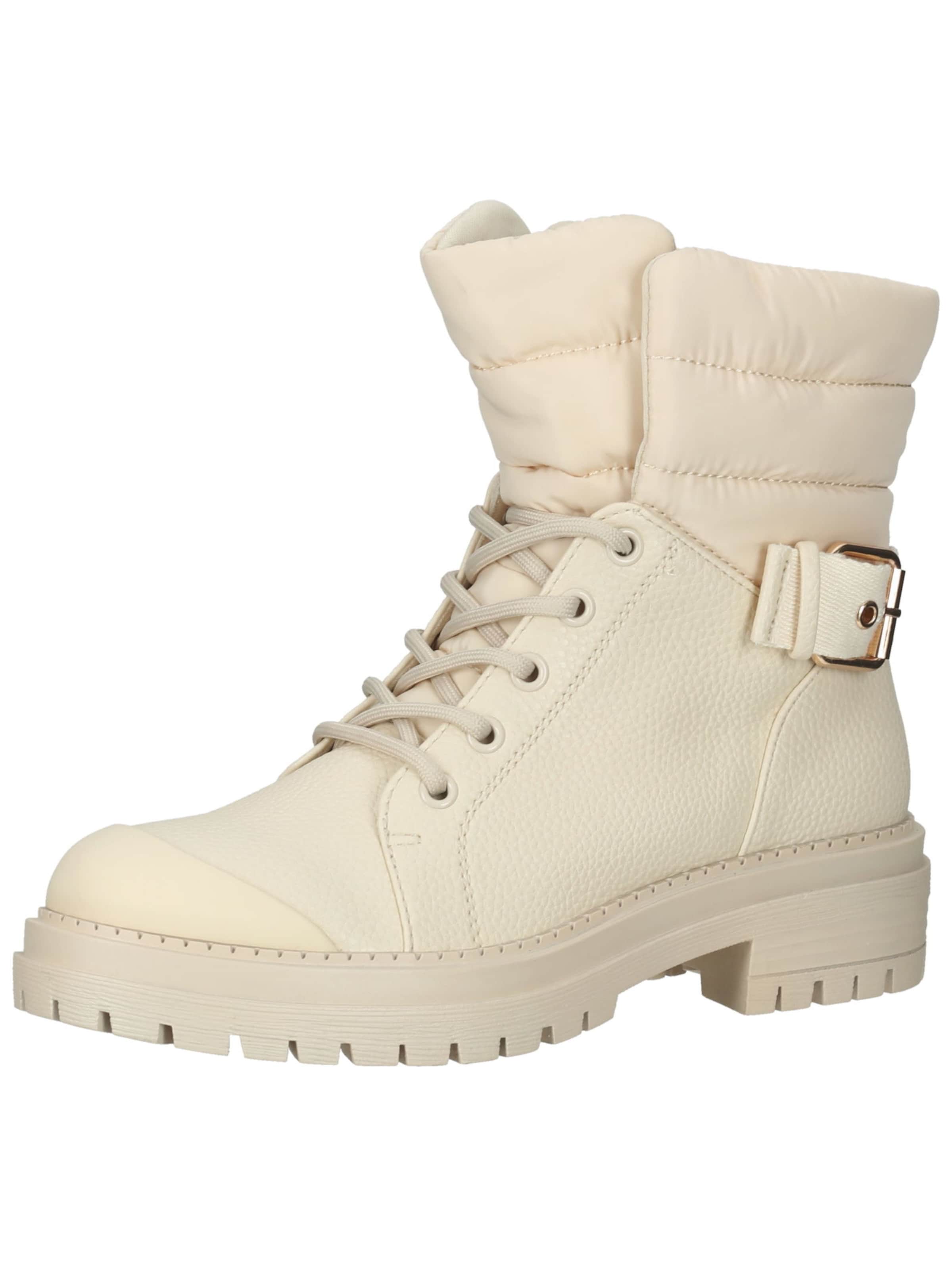 LA STRADA Schnürstiefelette in Beige: Vorderseite