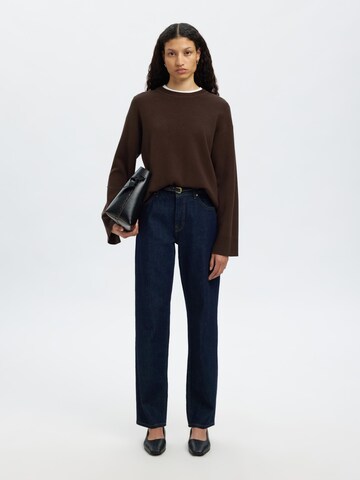 SELECTED Pullover i brun