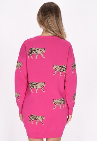 faina - Vestido de punto en rosa