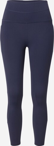 SKECHERS Skinny Workout Pants in Blue: front