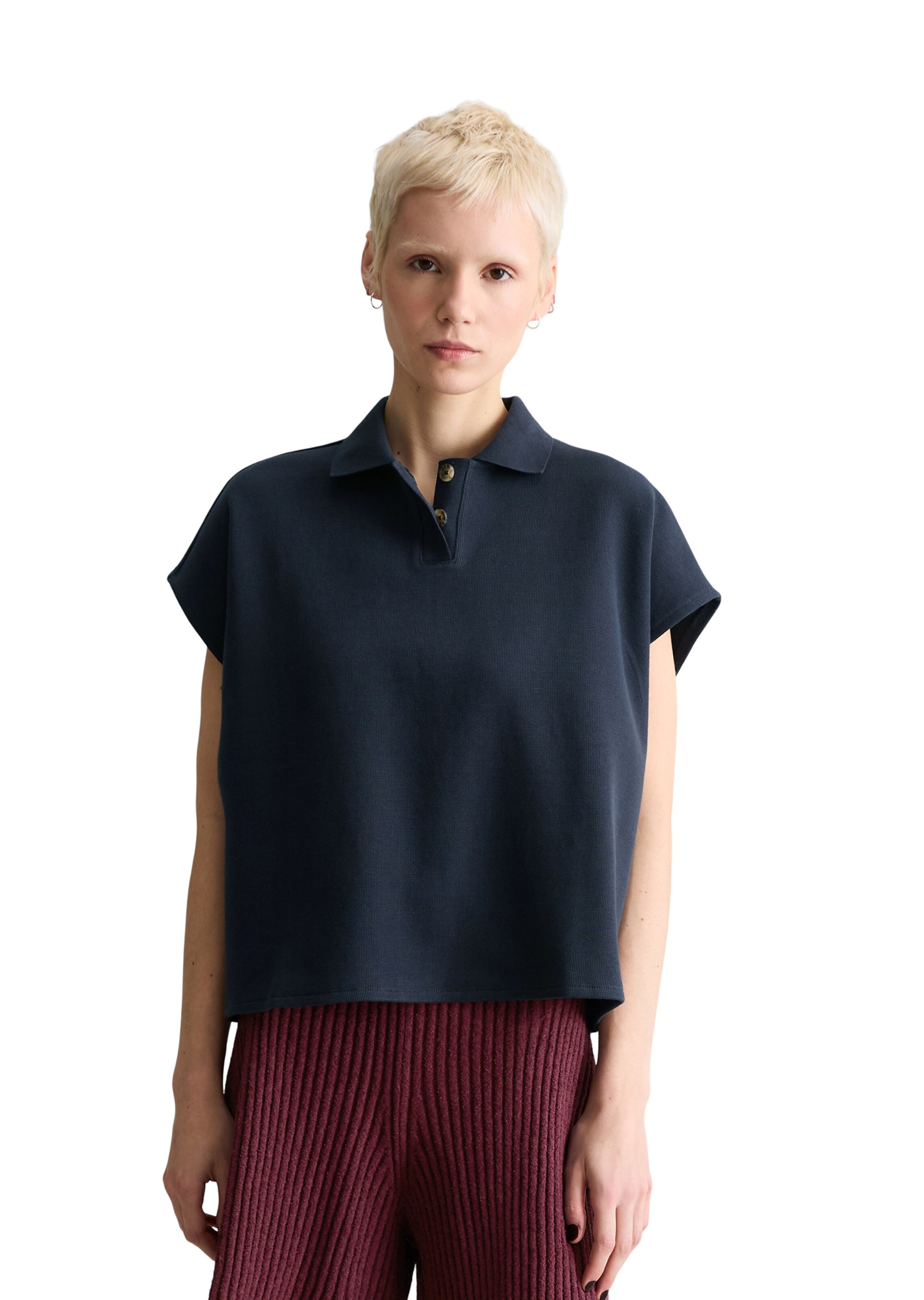 Marc O'Polo DENIM Poloshirt in Blau: Vorderseite