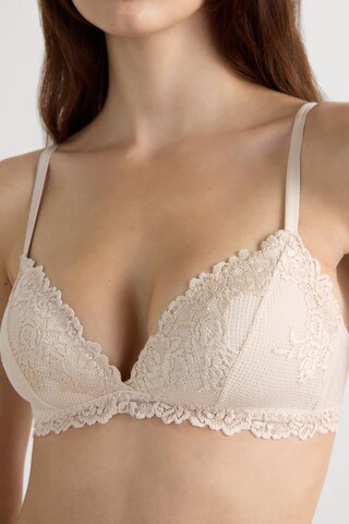 INTIMISSIMI Triangle Bra 'Pretty Flowers' in Beige