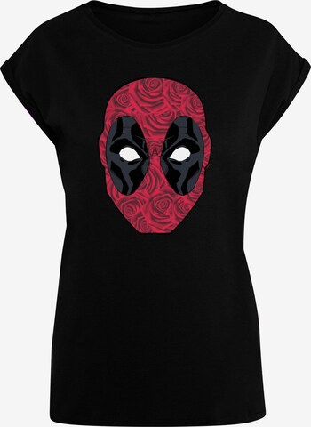 ABSOLUTE CULT T-Shirt 'Deadpool - Head Of Roses' in Schwarz: predná strana