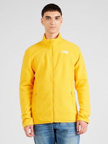 THE NORTH FACETehnička flis jakna '100 GLACIER' - žuta boja: prednji dio