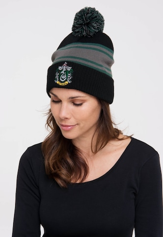 LOGOSHIRT Muts 'Harry Potter - Slytherin' in Zwart