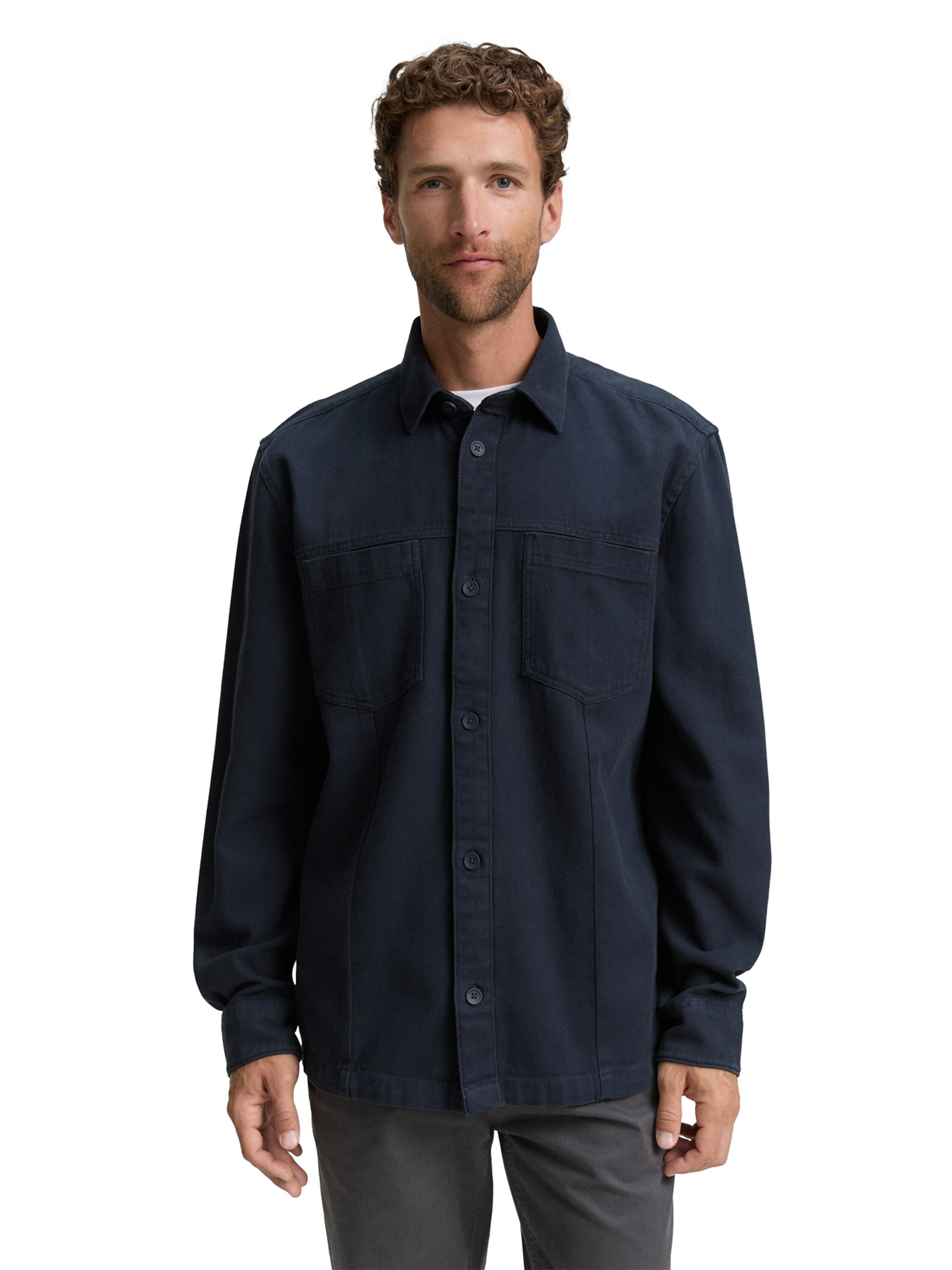 TOM TAILOR Regular fit Between-Season Jacket in Blue: front
