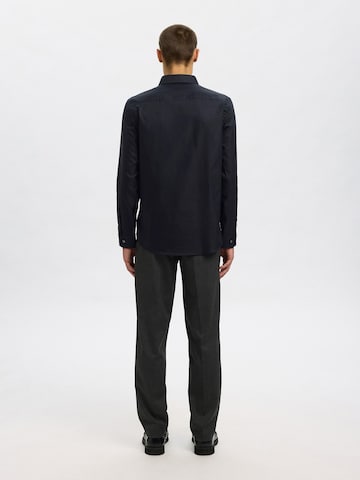 SELECTED Slim fit Button Up Shirt 'SLHCLARK' in Black