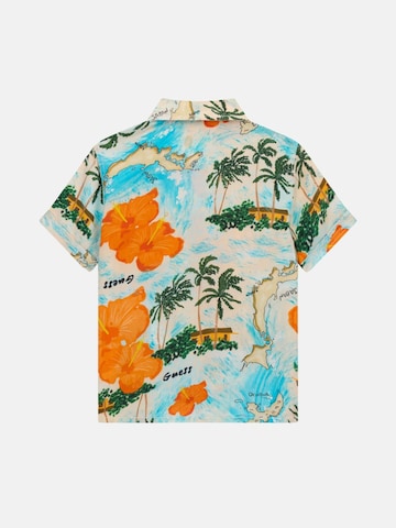 GUESS KIDS - Ajuste regular Camisa 'VISCOSE POPLIN SS SHIRT' en Mezcla de colores