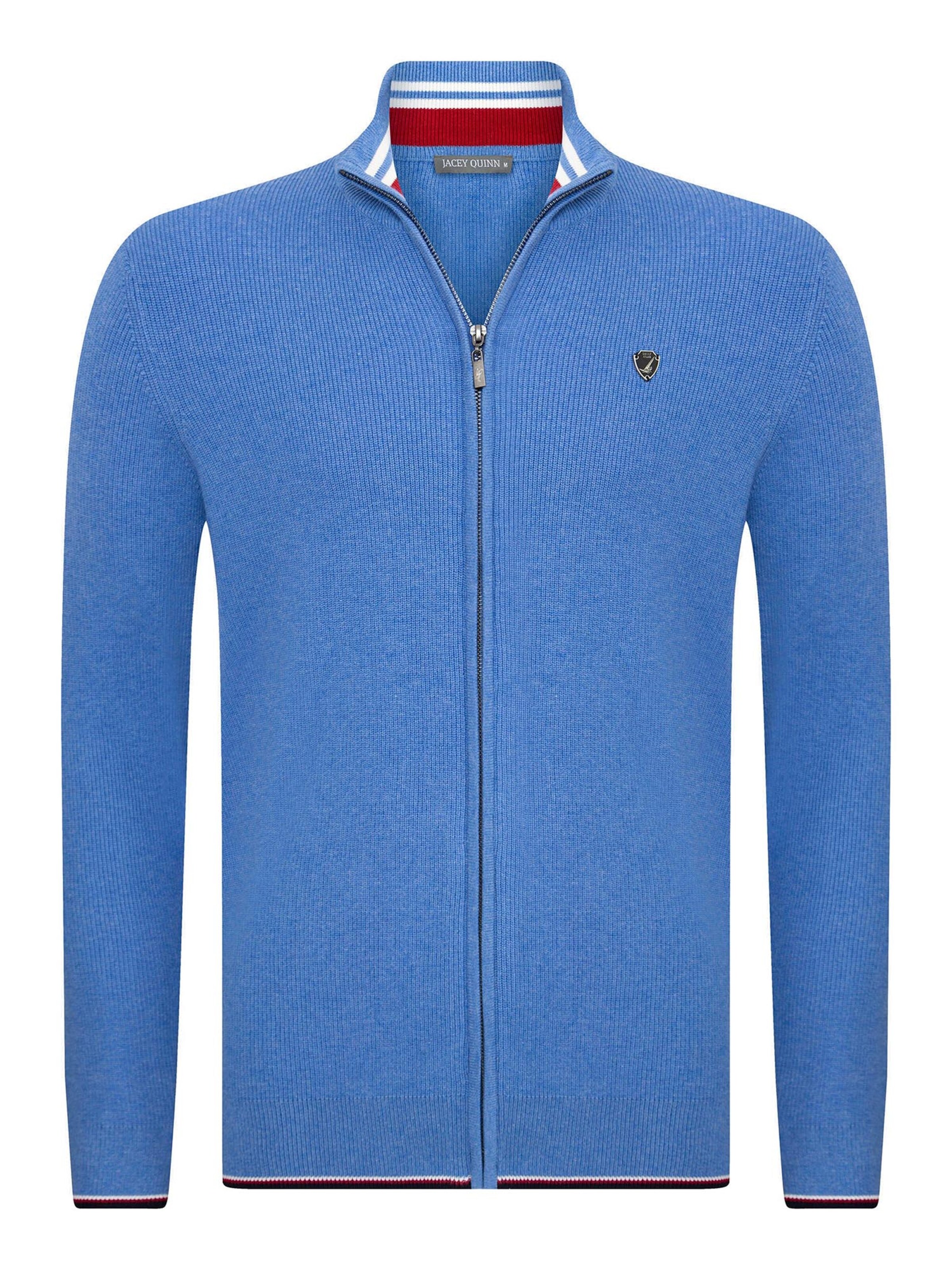 Jacey Quinn Knit cardigan in Blue: front