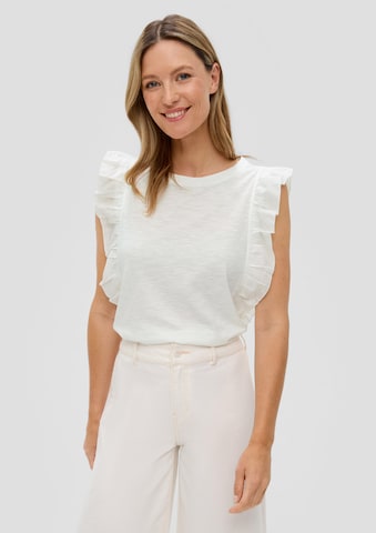 T-shirt s.Oliver en blanc : devant