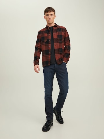 JACK & JONES Regularen Kavbojke 'Clark Evan' | modra barva