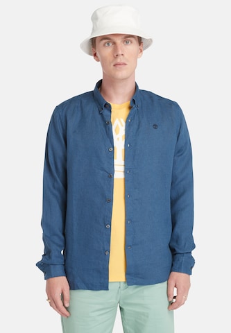 mėlyna TIMBERLAND Standartinis modelis Marškiniai 'Mill Brook': priekis
