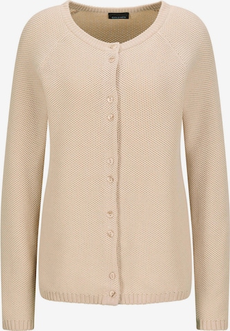 Goldner Strickjacke in Beige: Vorderseite