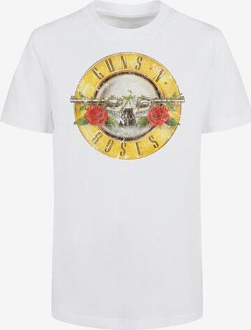 F4NT4STIC Shirt 'Guns 'n' Roses Vintage Classic Logo Black' in Weiß: predná strana