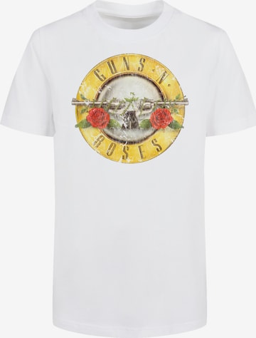 F4NT4STIC Shirt 'Guns 'n' Roses Vintage Classic Logo Black' in White: front