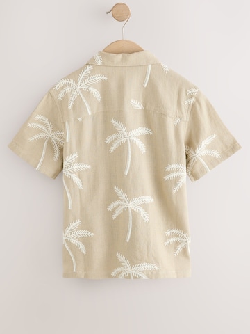 Next Regular fit Button up shirt in Beige