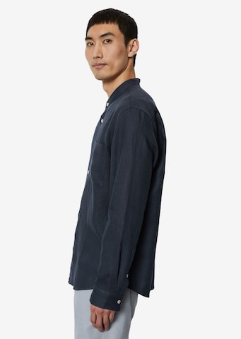 Marc O'Polo Regular fit Button Up Shirt 'aus reinem Leinen' in Blue