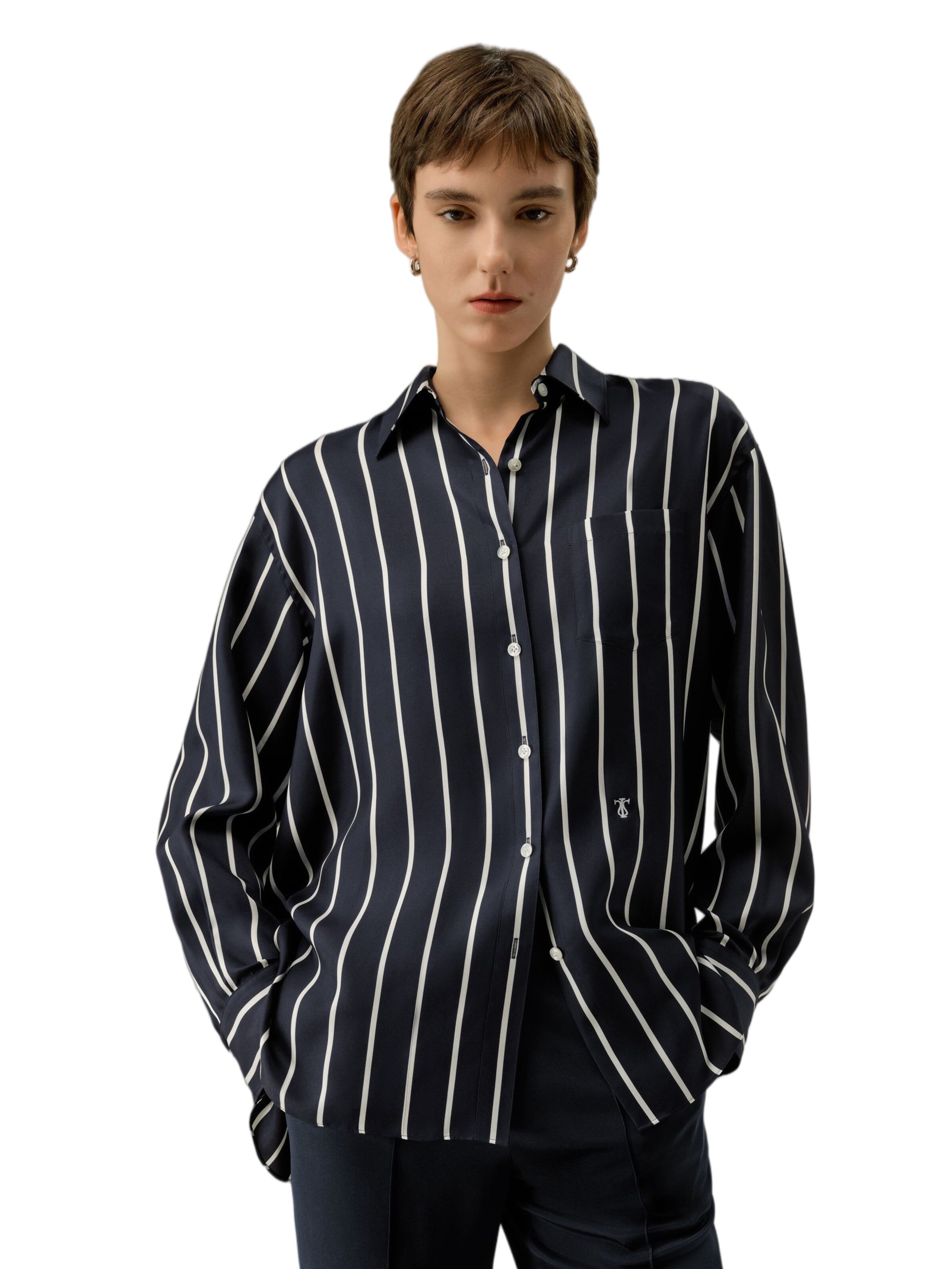 Lilysilk Bluse‌‌‌ in Blau: Vorderseite