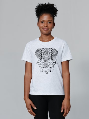 T-shirt 'Mandala Elephant' Watapparel en gris : devant