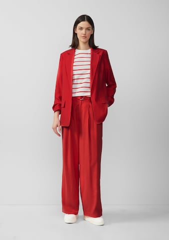 s.Oliver Wide leg Bandplooibroek in Rood