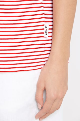 SENSES.THE LABEL Sleeveless Streifenshirt TOL:FA in Rot