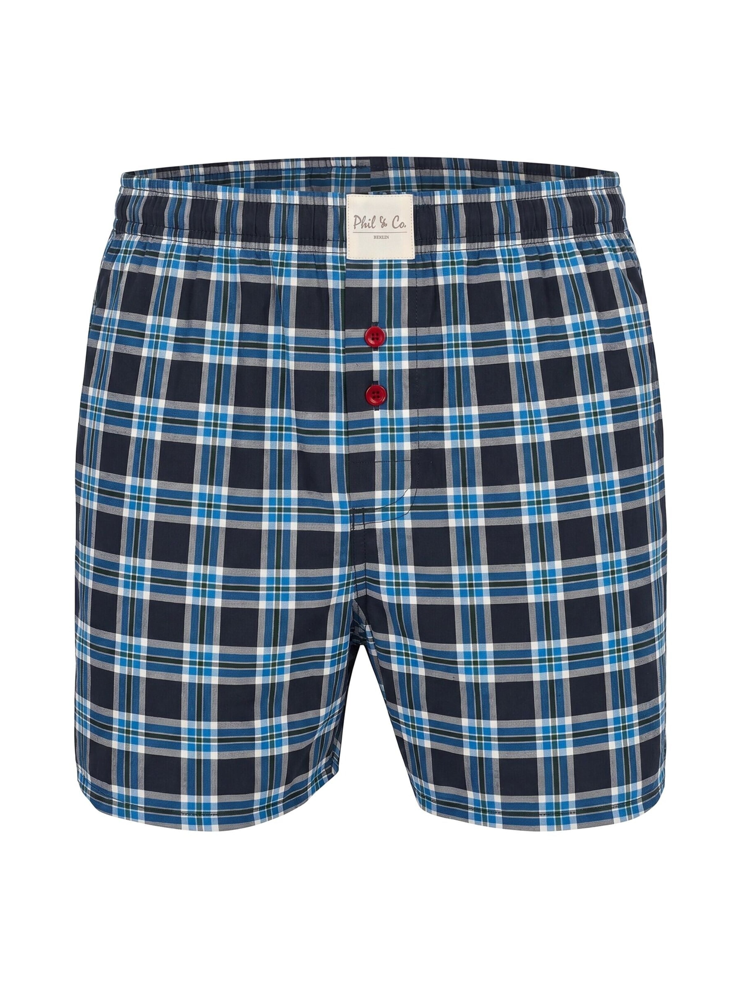 Phil & Co. Berlin Boxershorts 'Phil & Co. Berlin Men's Woven Boxers 4 Pack – Loose Fit Boxer Shorts – 60% Cotton & 40% Polyester – Breathable, Wrinkle-Resistant & Easy Care' in Gemengde kleuren