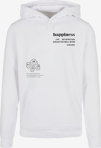 F4NT4STIC Sweatshirt 'Happiness' in Wit: voorkant