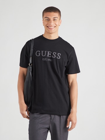 GUESS Μπλουζάκι σε μαύρο: μπροστά
