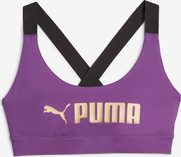 PUMA Bustier Sport bh in Lila: voorkant