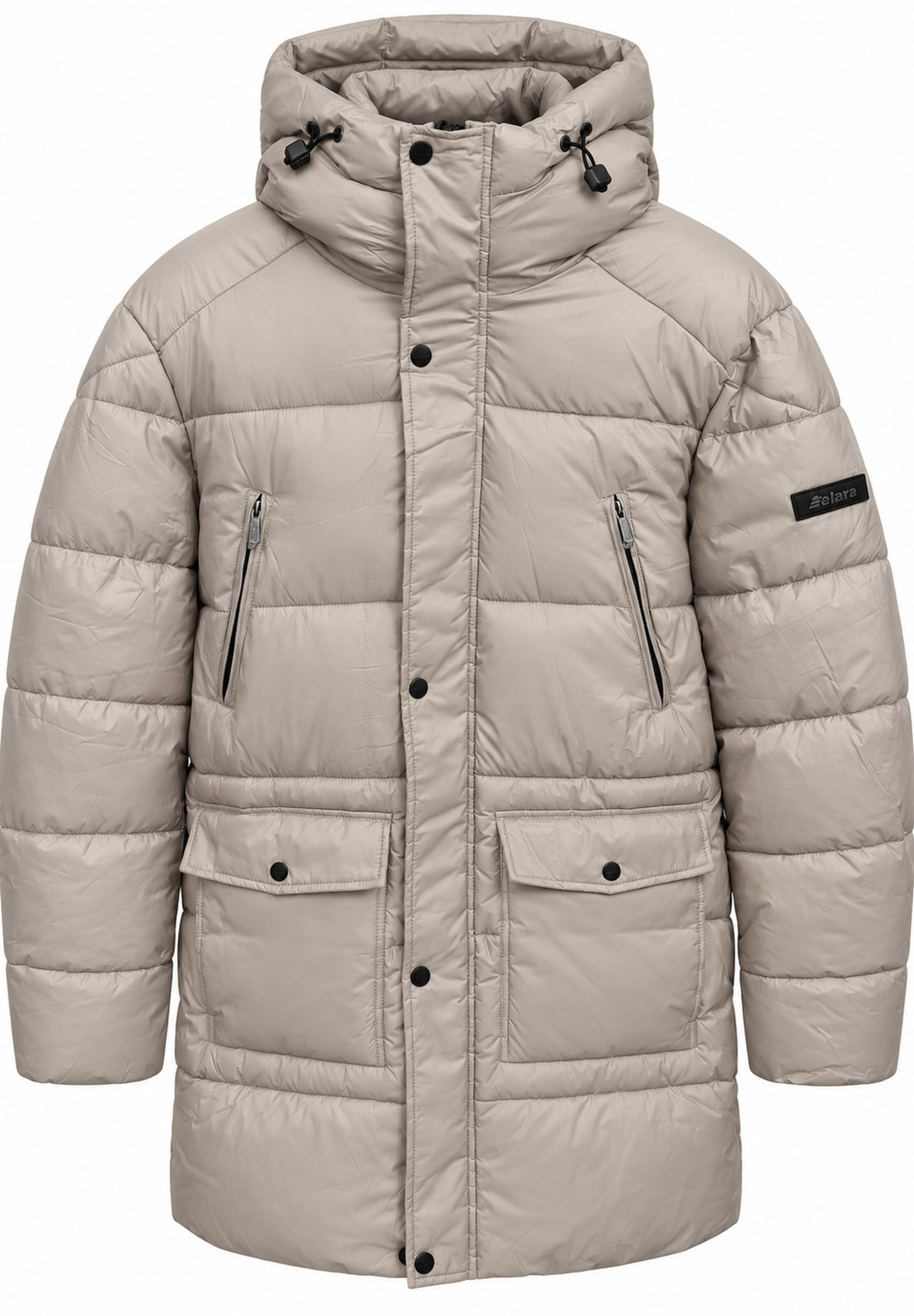 Elara Winterjas in Beige: voorkant