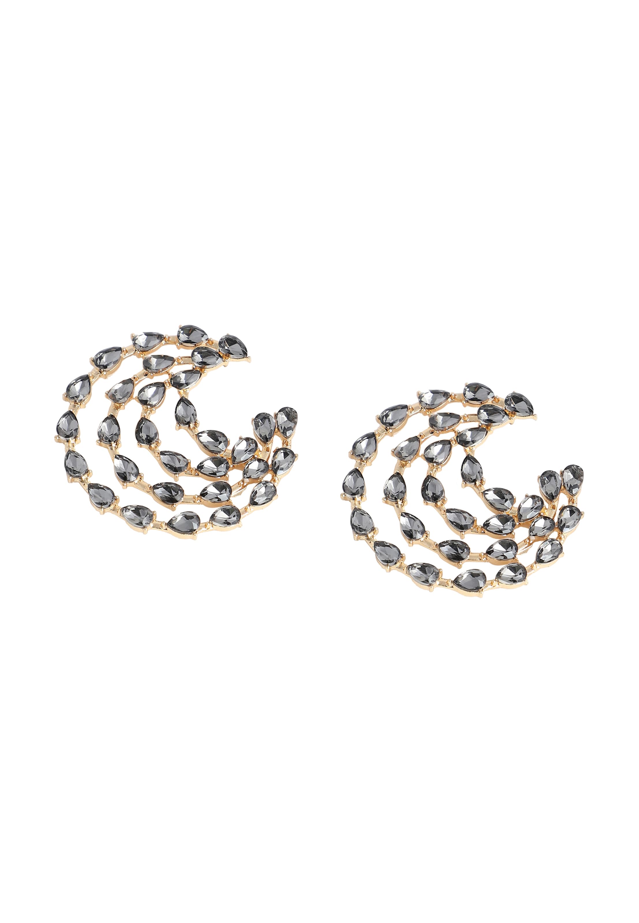 SOHI Náušnice ' Ethel ' - Sivá: predná strana