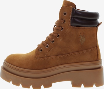 Stivaletto stringato di U.S. POLO ASSN. in marrone: frontale