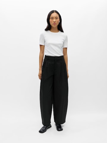 OBJECT Barrel Pleat-front trousers 'OBJTanya' in Black
