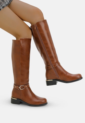 Stivale di Elara in marrone: frontale