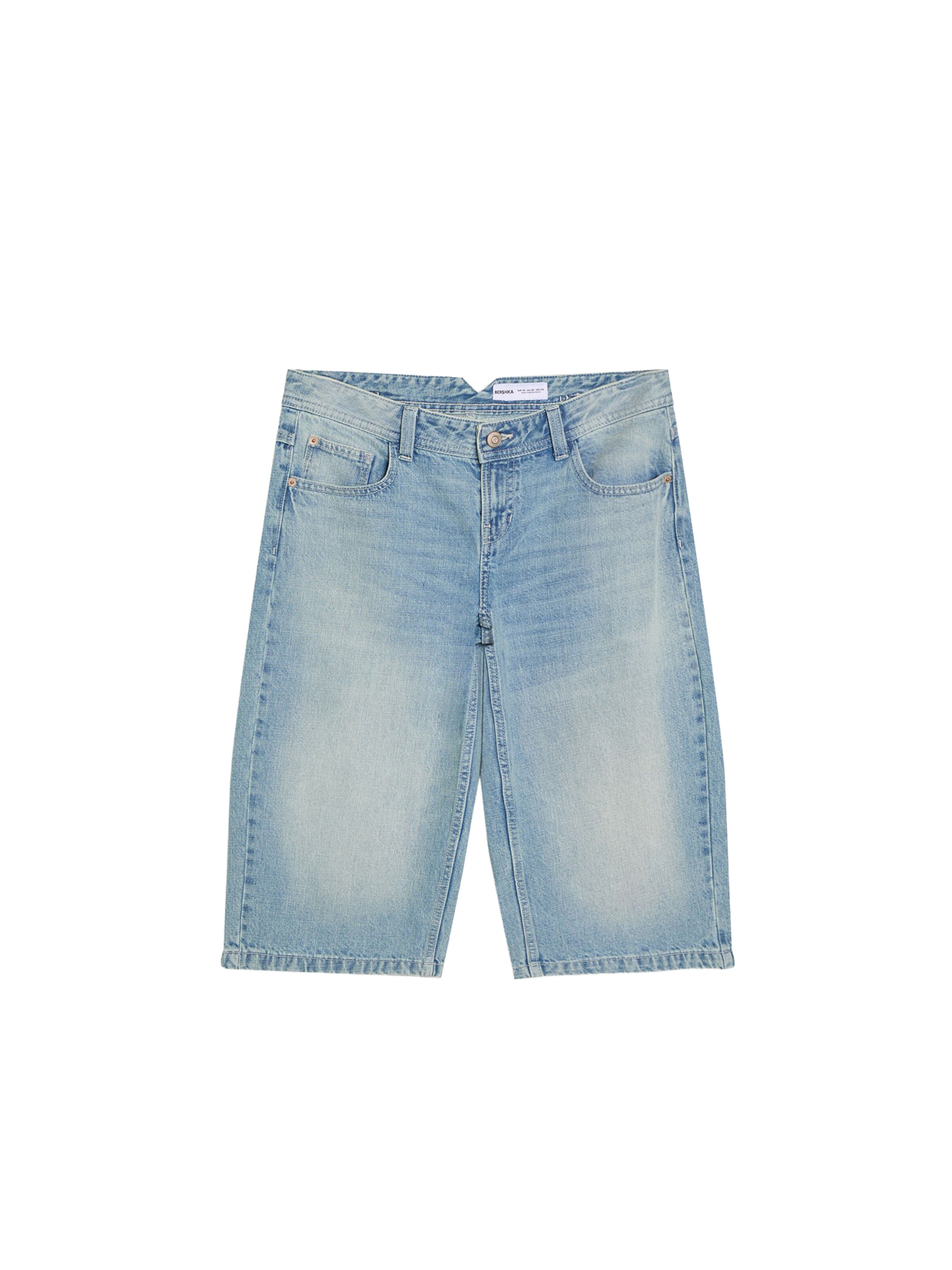 Bershka Shorts in blue denim, Produktansicht