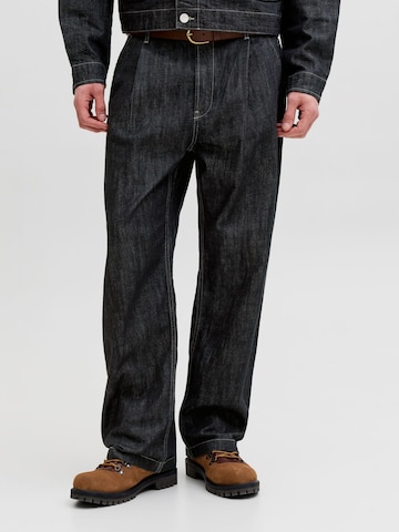 Wide Leg Jean à pince 'JJITed JJLLoyd' JACK & JONES en bleu : devant