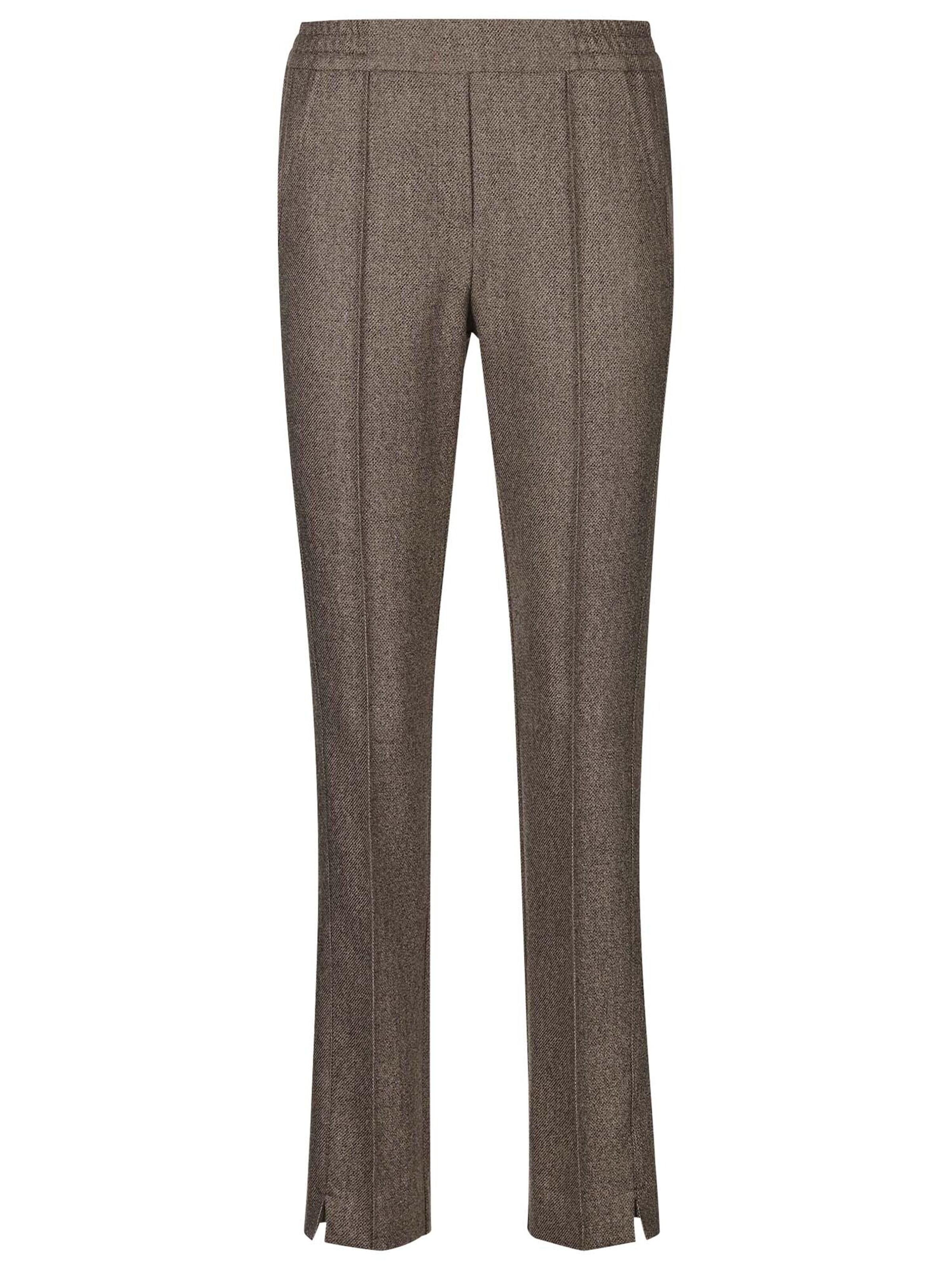 MADELEINE Tapered Pants in Brown: front