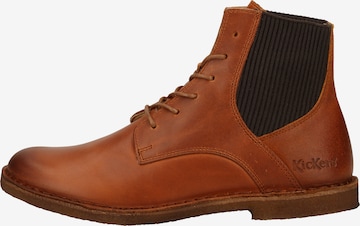 KICKERS Lace-Up Ankle Boots in Brown: front