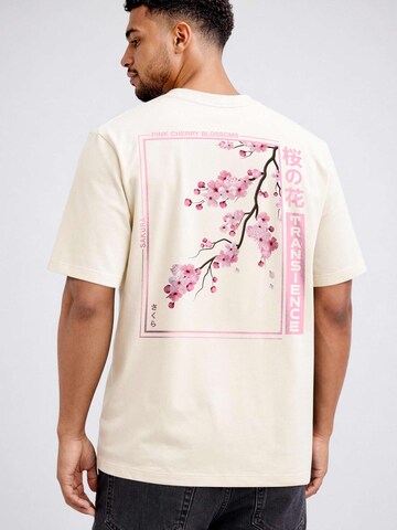 Neverless Shirt 'Kirschblüten' in Beige