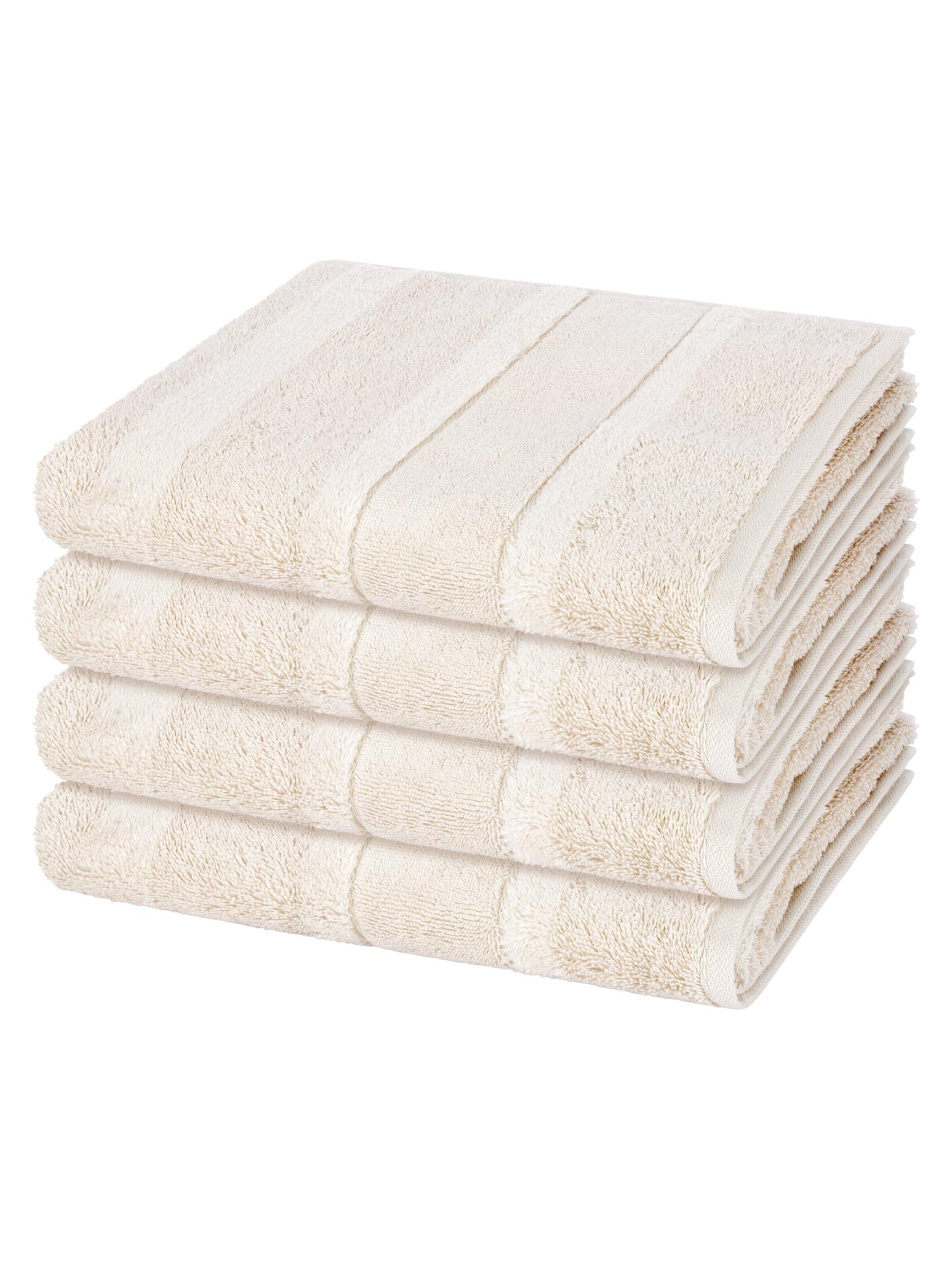 Cawö Towel 'Noblesse' in Beige: front