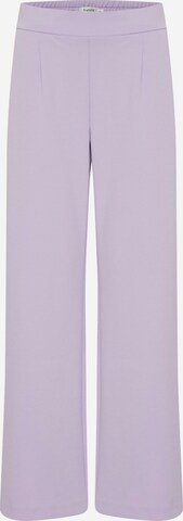 b.young Wide leg Pleat-Front Pants 'Rizetta' in Purple: front