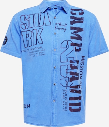 CAMP DAVID Regular fit Button Up Shirt in Blue: front