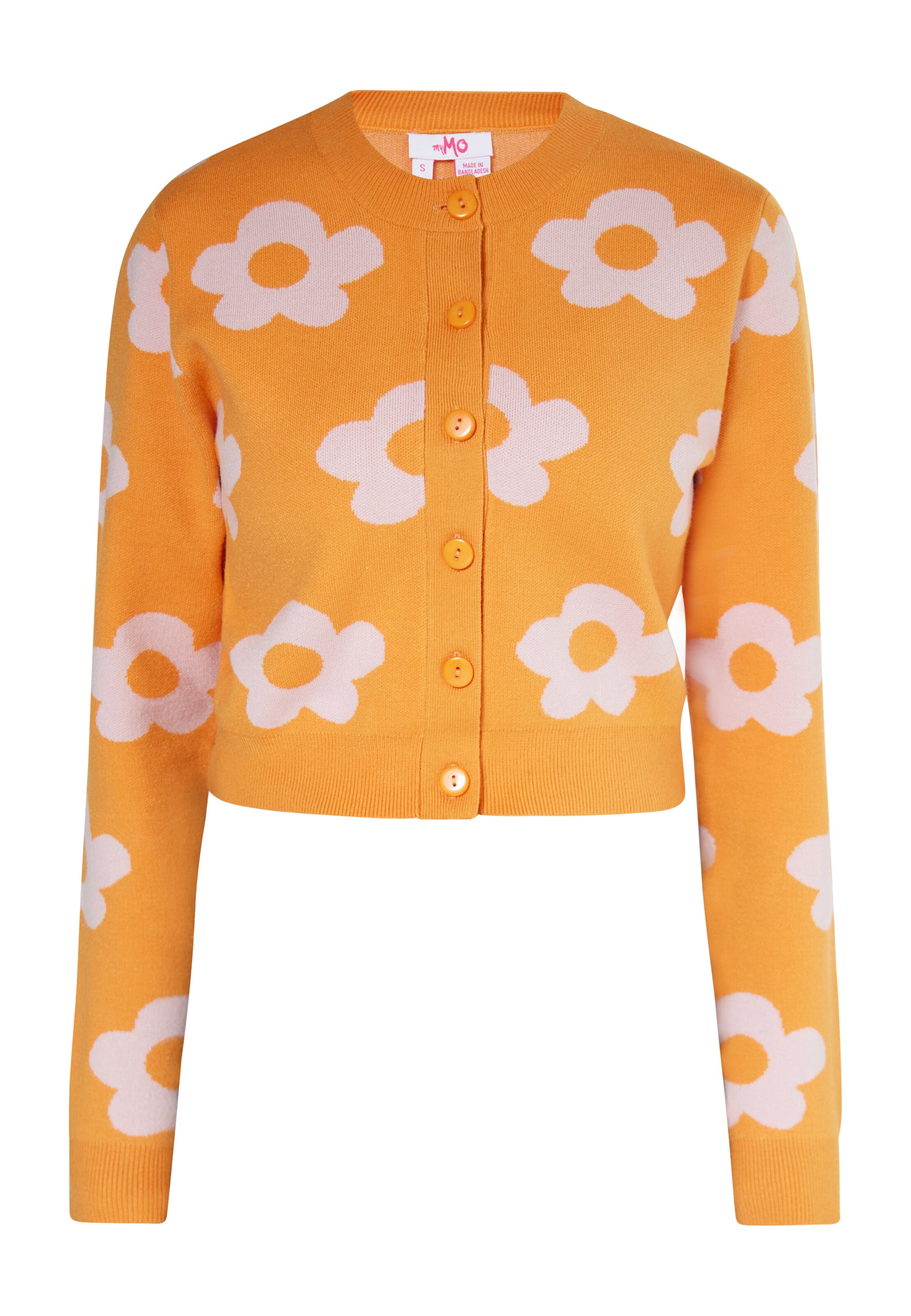 MYMO Πλεκτή ζακέτα σε πορτοκαλί: μπροστά