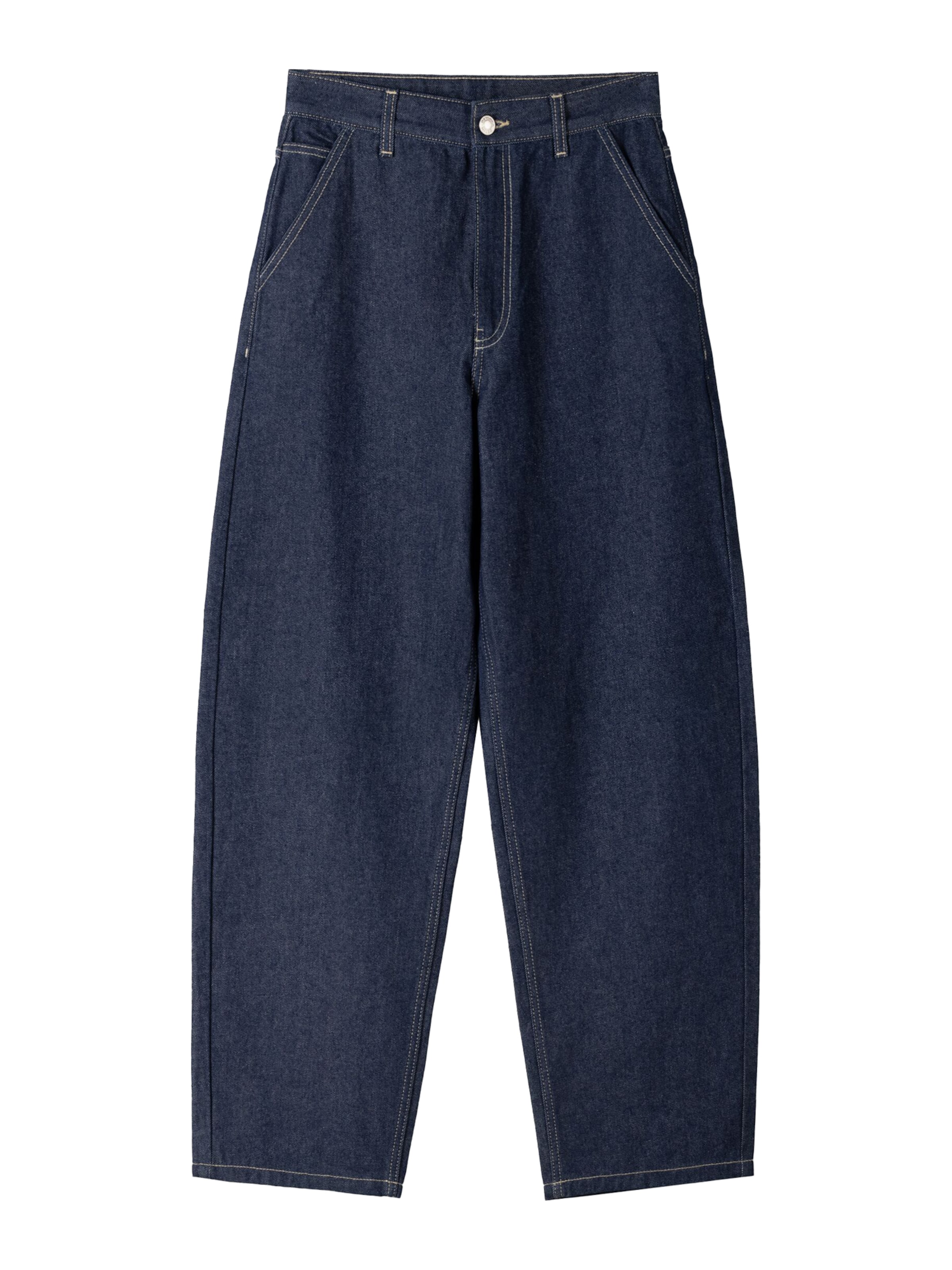 Bershka Wide leg Jeans in Blue: front