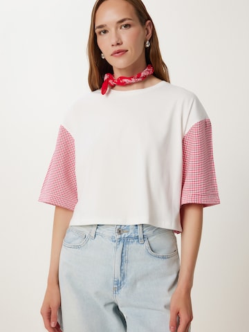 Happiness İstanbul Тениска в бяло: отпред