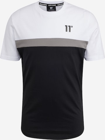 11 Degrees T-shirt i svart: framsida