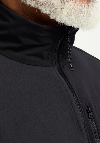 JACK WOLFSKIN Athletic Fleece Jacket in Black
