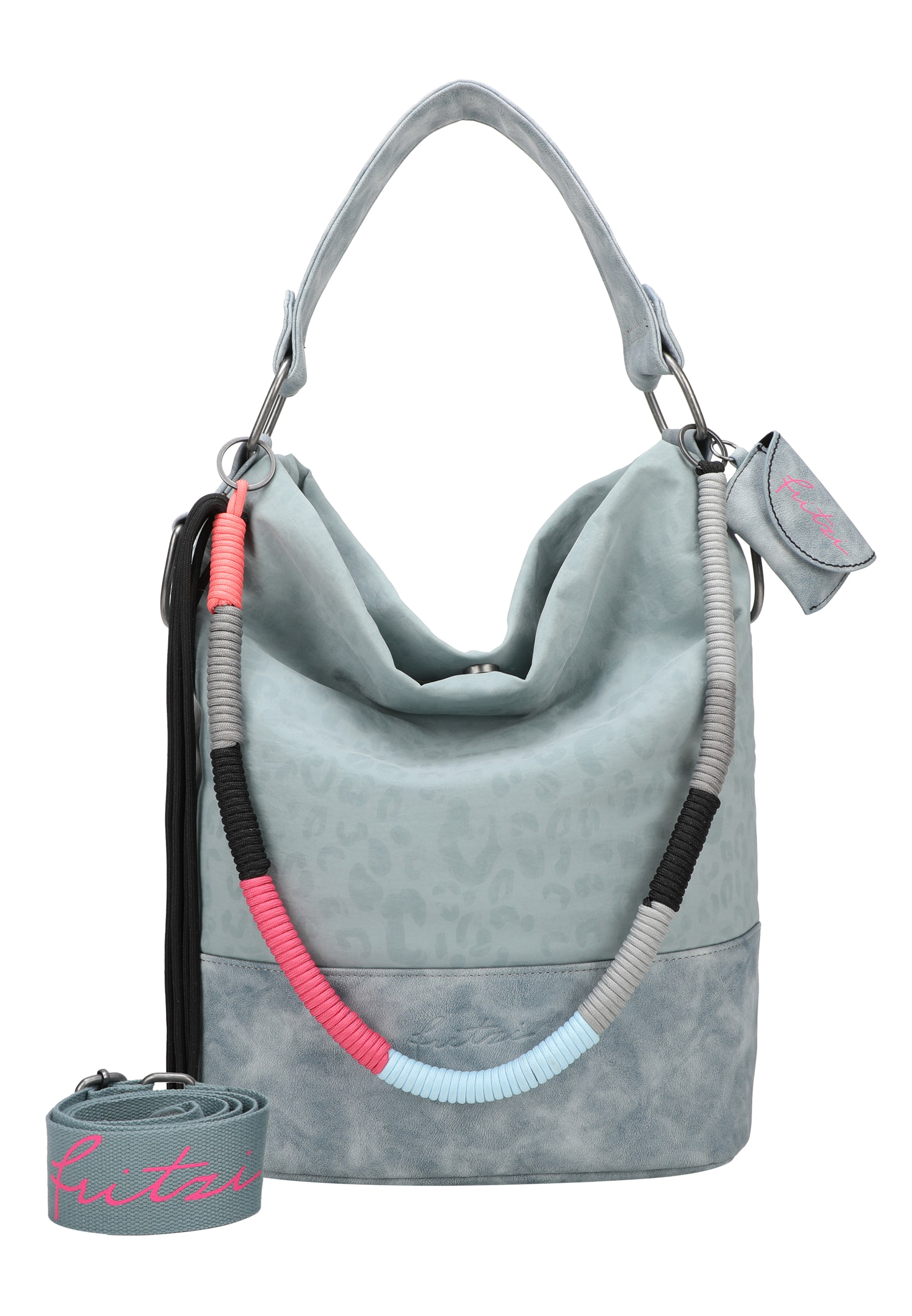 Fritzi aus Preußen Schultertasche 'Olga Limited Leo Rainbow' in Blau: Vorderseite